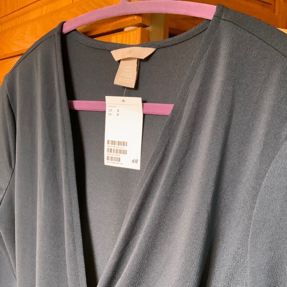 H&M Dark Teal Wrap Top - Picture 2 of 6